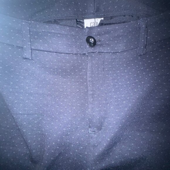 Cabi Carriage Ponte Navy Dot Print Ankle Pants Size 8✨50% Off Bundles 3+ - Picture 11 of 16